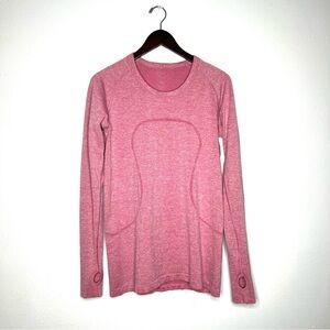 Lululemon Swiftly Tech Long Sleeve 2.0 Silverescent Size 12 Pink Silver Sparkle